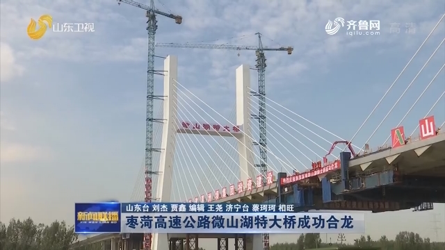 枣菏高速公路微山湖特大桥成功合龙