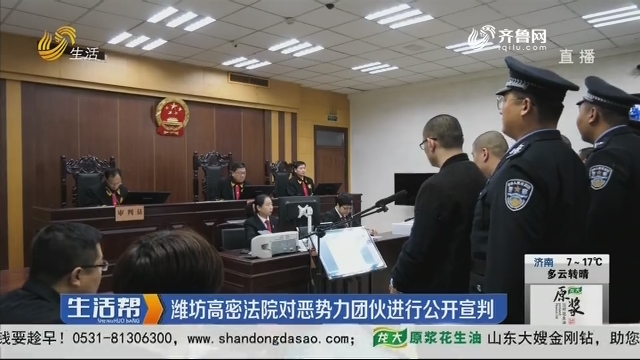 潍坊高密法院对恶势力团伙进行公开宣判
