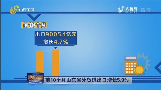 前10个月山东省外贸进出口增长5.9%