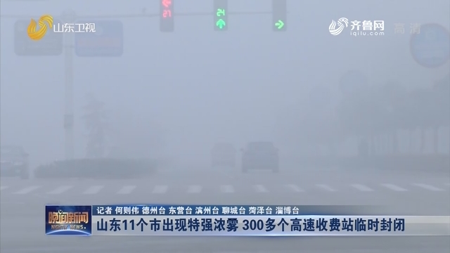 山东11个市出现特强浓雾 300多个高速收费站临时封闭
