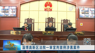 《法院在线》01-11播出《淄博高新区首例扫黑除恶案件宣判》