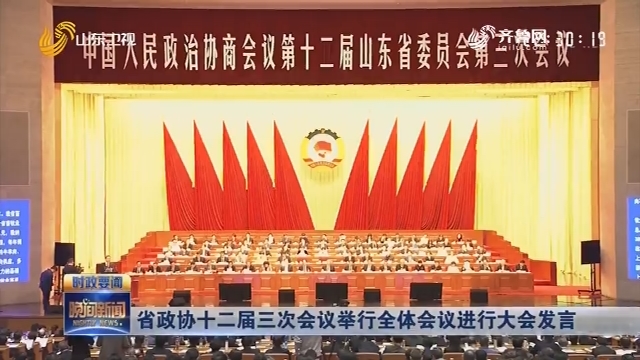 省政协十二届三次会议举行全体会议进行大会发言