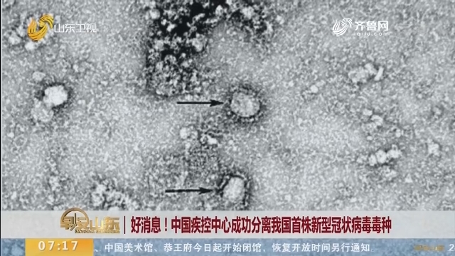好消息！中国疾控中心成功分离我国首株新型冠状病毒毒种