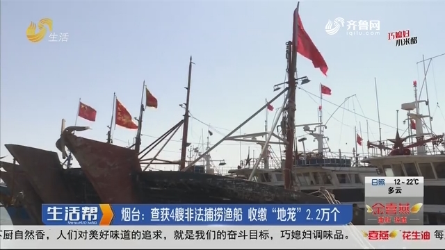 烟台：查获4艘非法捕捞渔船 收缴“地笼”2.2万个