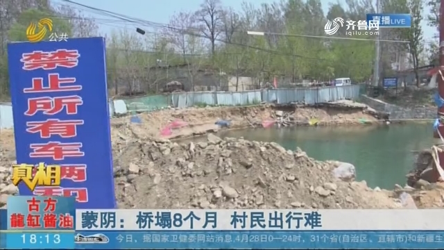 蒙阴：桥塌8个月 村民出行难