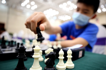 烟台福山第六届全民健身运动会国际象棋赛开赛