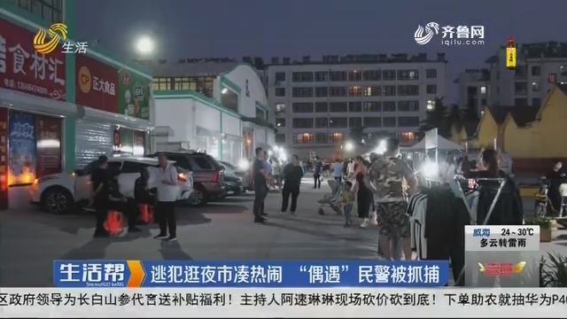 潍坊：逃犯逛夜市凑热闹 “偶遇”民警被抓捕