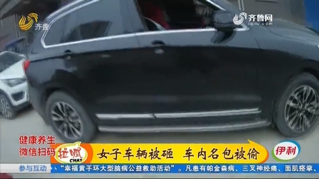 临邑：女子车辆被砸 车内名包被偷