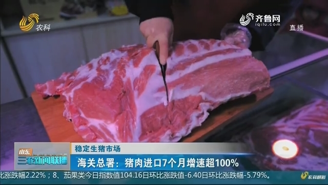 【稳定生猪市场】海关总署：猪肉进口7个月增速超100%