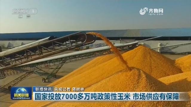 【联播快讯】国家投放7000多万吨政策性玉米 市场供应有保障