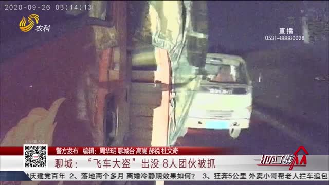 【警方发布】聊城：“飞车大盗”出没 8人团伙被抓
