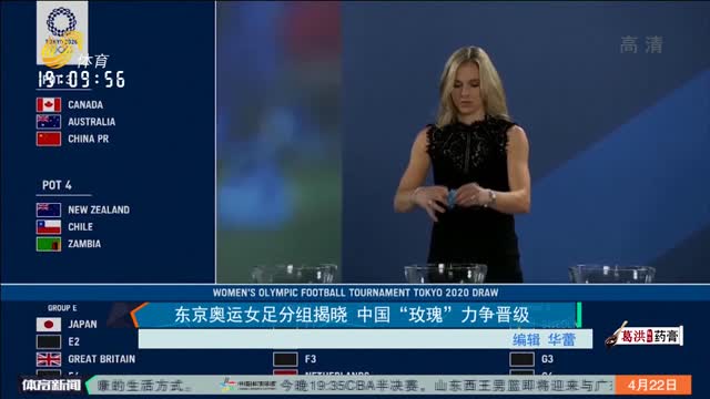 东京奥运女足分组揭晓 中国“玫瑰”力争晋级