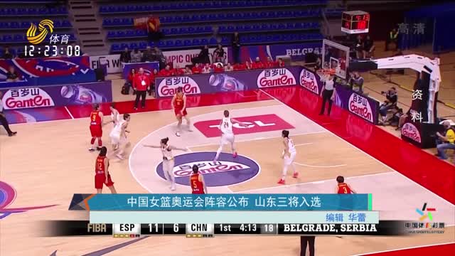 中国女篮奥运会阵容公布 山东三将入选