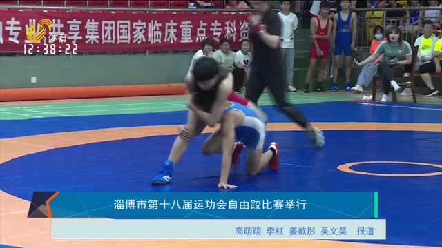 淄博市第十八届运动会自由跤比赛举行