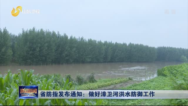 省防指发布通知：做好漳卫河洪水防御工作