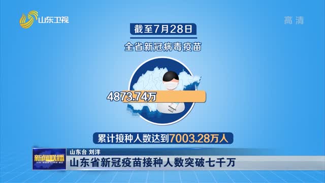 山东省新冠疫苗接种人数突破七千万