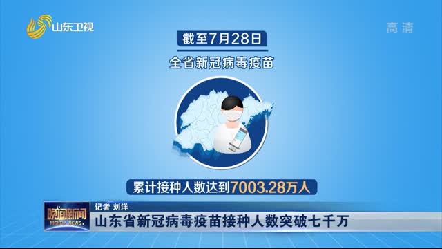 山东省新冠病毒疫苗接种人数突破七千万