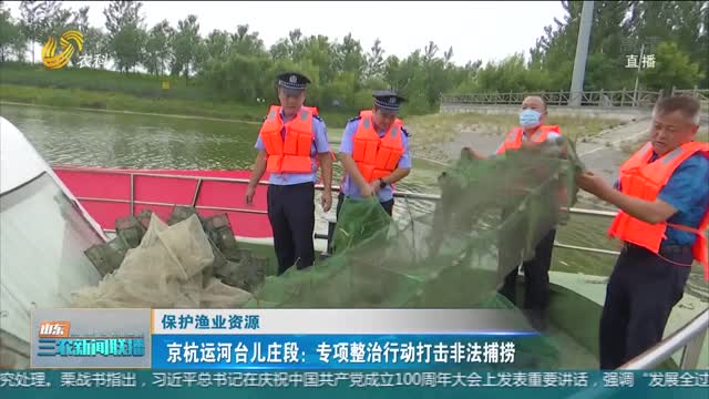 【保护渔业资源】京杭运河台儿庄段：专项整治行动打击非法捕捞