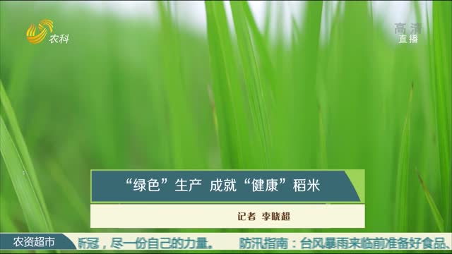 “绿色”生产 成就“健康”稻米