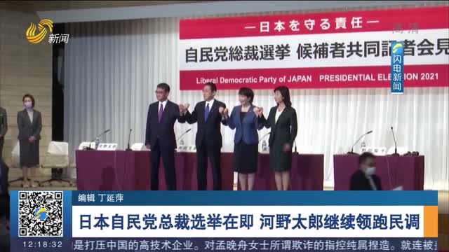 日本自民党总裁选举在即 河野太郎继续领跑民调