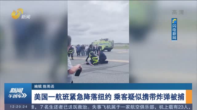美国一航班紧急降落纽约 乘客疑似携带炸弹被捕