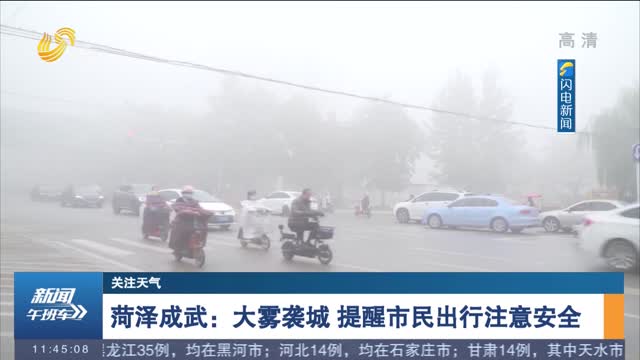 【关注天气】菏泽成武：大雾袭城 提醒市民出行注意安全