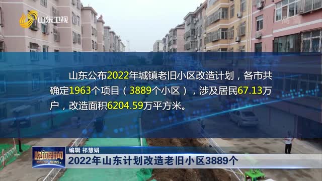 2022年山东计划改造老旧小区3889个