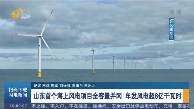 山东首个海上风电项目全容量并网 年发风电超8亿千瓦时