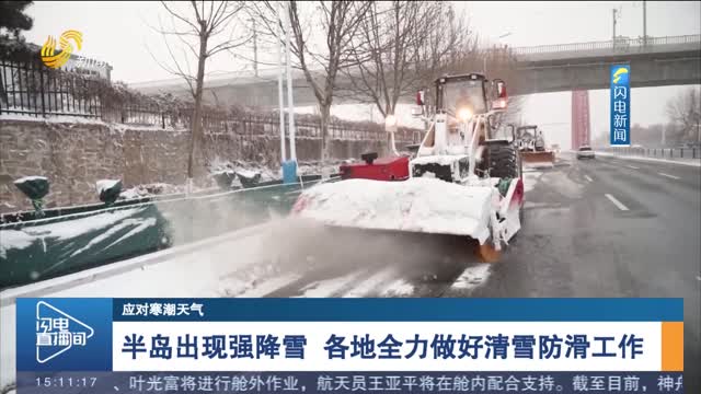 【应对寒潮天气】半岛出现强降雪 各地全力做好清雪防滑工作