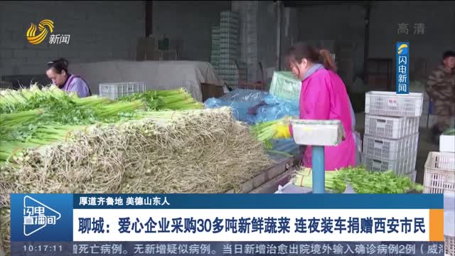 【厚道齐鲁地 美德山东人】 聊城：爱心企业采购30多吨新鲜蔬菜 连夜装车捐赠西安市民