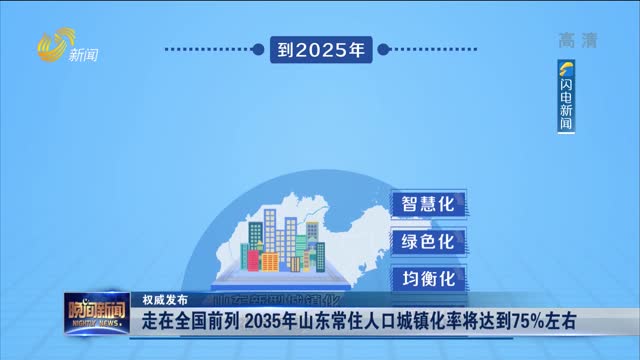 【权威发布】走在全国前列 2035年山东常住人口城镇化率将达到75%左右