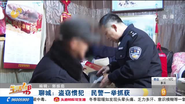 聊城：盗窃惯犯 民警一举抓获