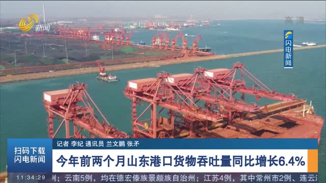 今年前两个月山东港口货物吞吐量同比增长6.4%