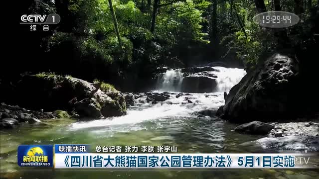 【联播快讯】《四川省大熊猫国家公园管理办法》5月1日实施