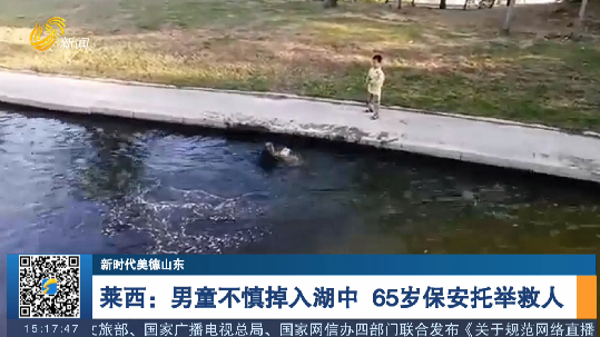 【新时代美德山东】莱西：男童不慎掉入湖中 65岁保安托举救人