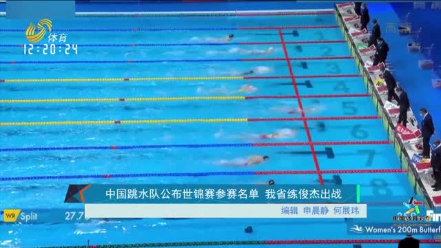 中国跳水队公布世锦赛参赛名单 我省练俊杰出战