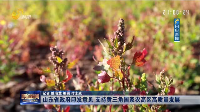 山東省政府印發意見 支持黃三角國家農高區高質量發展