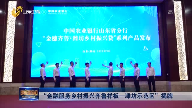 “金融服务乡村振兴齐鲁样板—潍坊示范区”揭牌