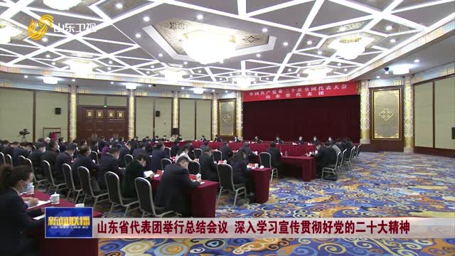 山东省代表团举行总结会议 深入学习宣传贯彻好党的二十大精神