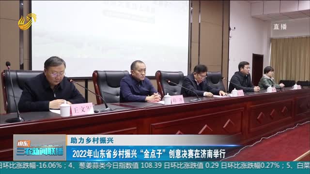 【助力乡村振兴】2022年山东省乡村振兴“金点子”创意决赛在济南举行