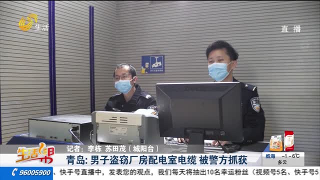 青岛：男子盗窃厂房配电室电缆 被警方抓获