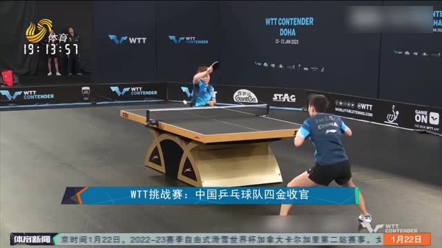 WTT挑战赛：中国乒乓球队四金收官