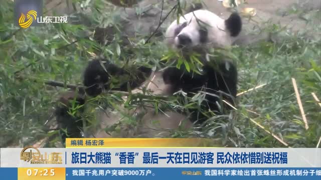 旅日大熊猫“香香”最后一天在日见游客 民众依依惜别送祝福