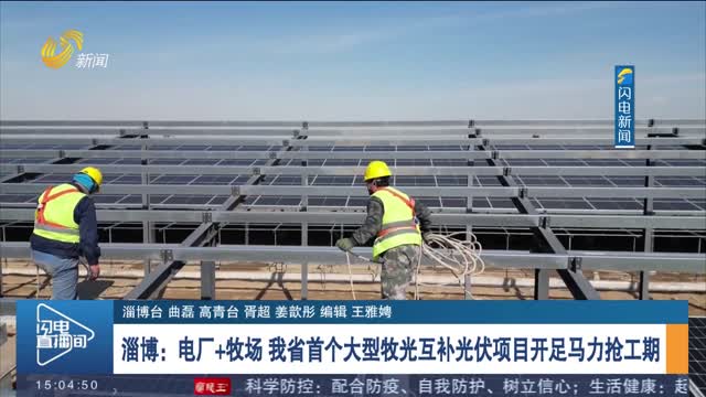 【强信心 稳经济 促发展】淄博：电厂+牧场 我省首个大型牧光互补光伏项目开足马力抢工期