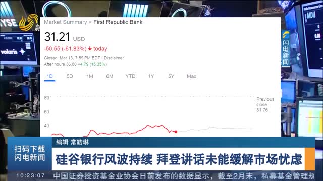 硅谷银行风波持续 拜登讲话未能缓解市场忧虑