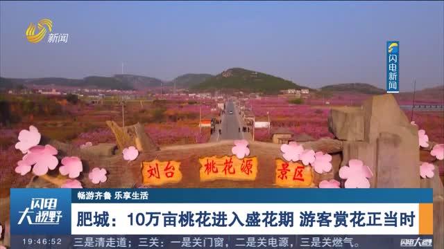 【畅游齐鲁 乐享生活】肥城：10万亩桃花进入盛花期 游客赏花正当时