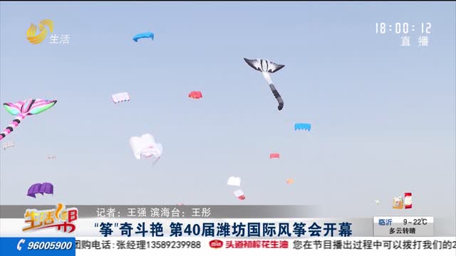 “筝”奇斗艳 第40届潍坊国际风筝会开幕