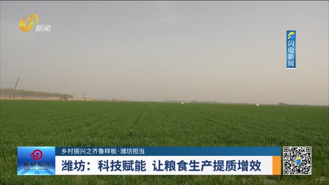 【乡村振兴之齐鲁样板·潍坊担当】潍坊：科技赋能 让粮食生产提质增效