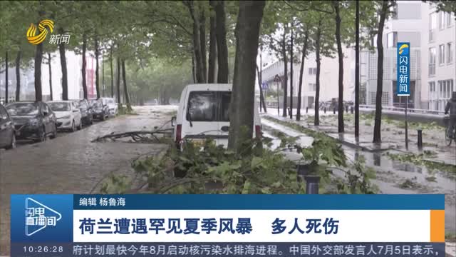 荷兰遭遇罕见夏季风暴 多人死伤