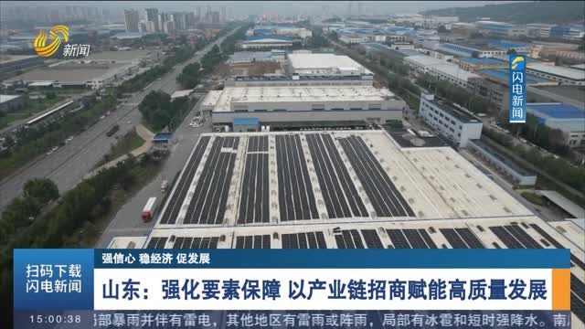 【强信心 稳经济 促发展】山东：强化要素保障 以产业链招商赋能高质量发展